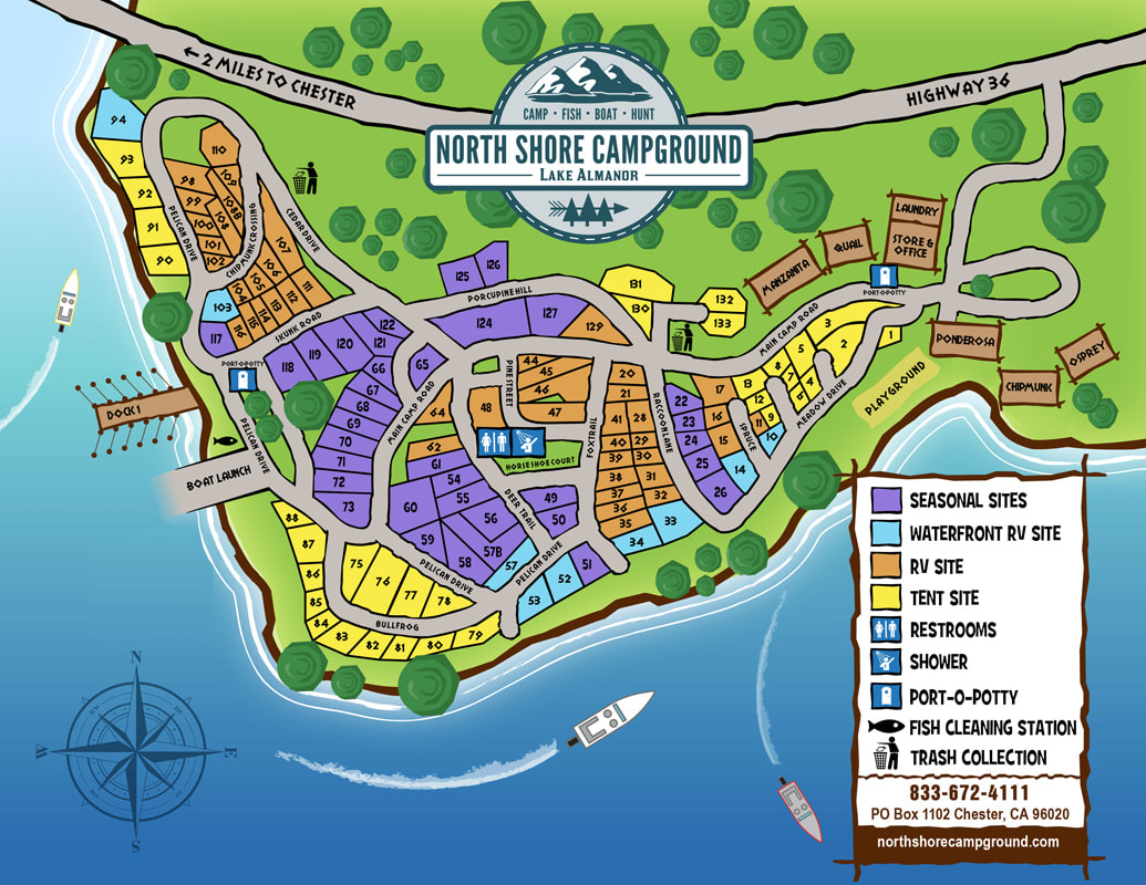 North Shore Campground map