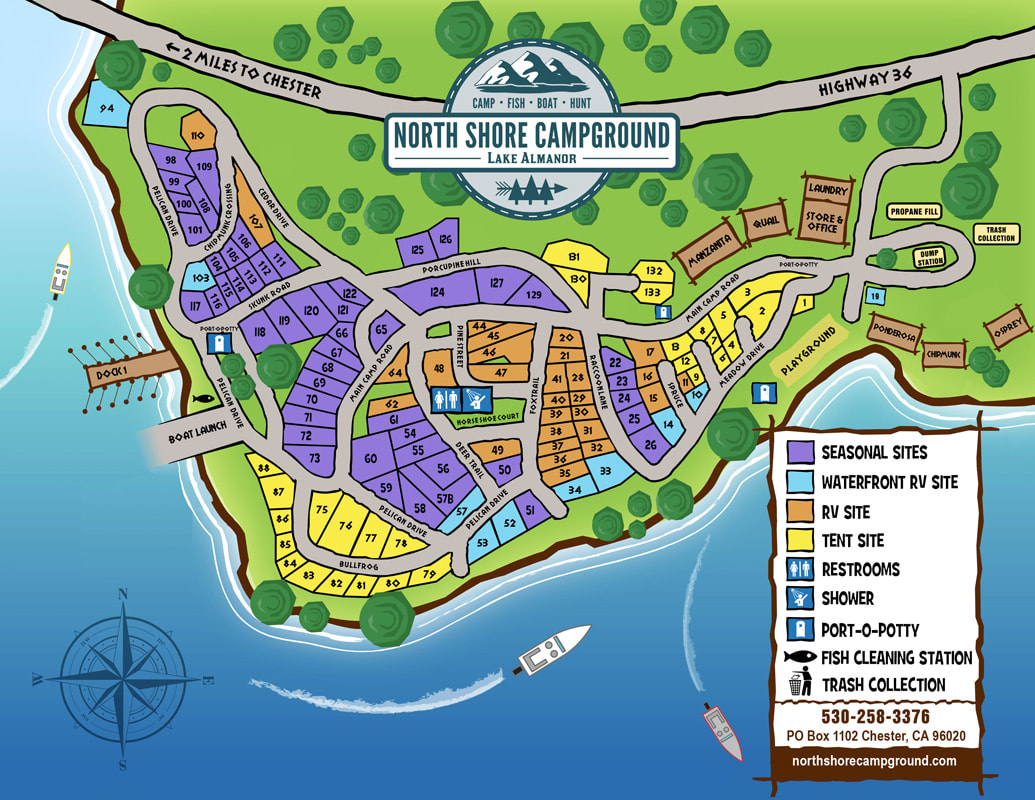 North Shore Campground map